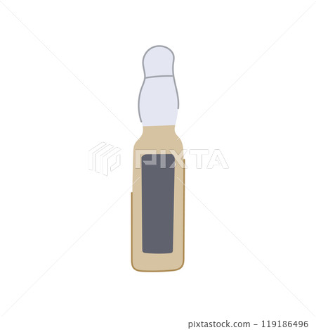 dose vaccine vial cartoon vector illustration 119186496