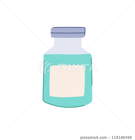 immunization vaccine vial cartoon vector illustration 119186498