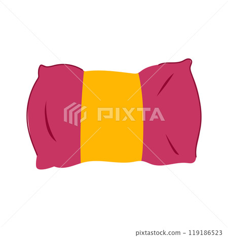 compact travel pillow cartoon vector illustration 119186523