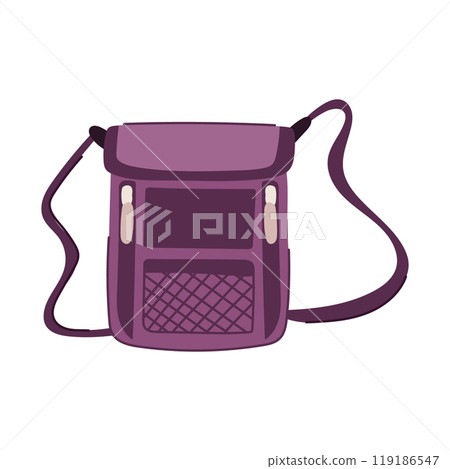 protection travel neck pouch cartoon vector illustration 119186547