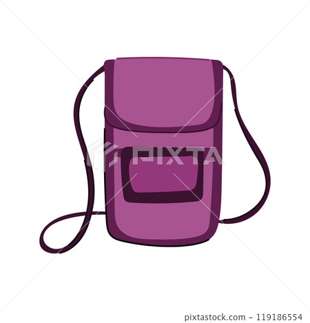 compact travel neck pouch cartoon vector illustration compact travel neck pouch cartoon vector illustration 119186554