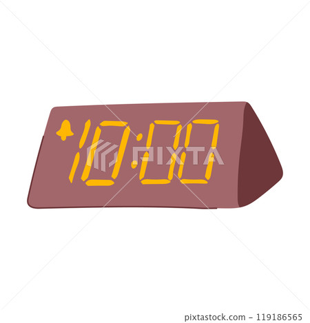 snooze travel alarm clock cartoon vector illustration 119186565