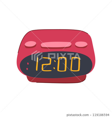 analog travel alarm clock cartoon vector illustration analog travel alarm clock cartoon vector illustration 119186594