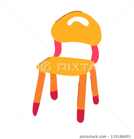 lightweight toddlier chair cartoon vector illustration 119186601