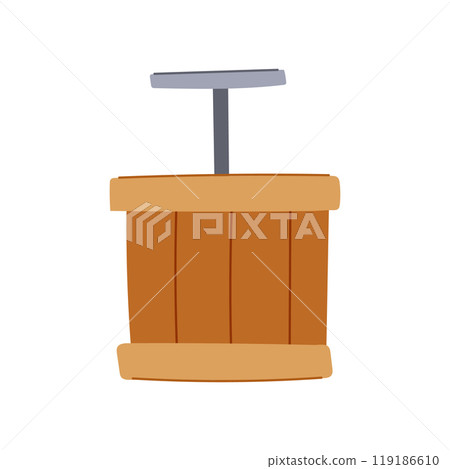 impact tnt bomb cartoon vector illustration 119186610