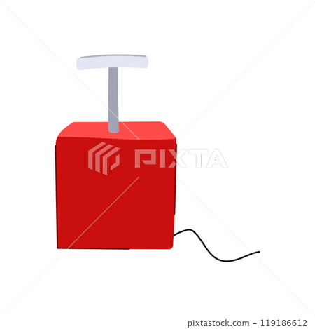 detonation tnt bomb cartoon vector illustration 119186612