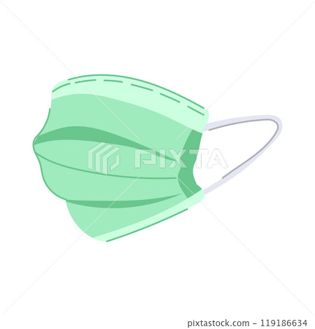 disposable surgical mask cartoon vector illustration 119186634