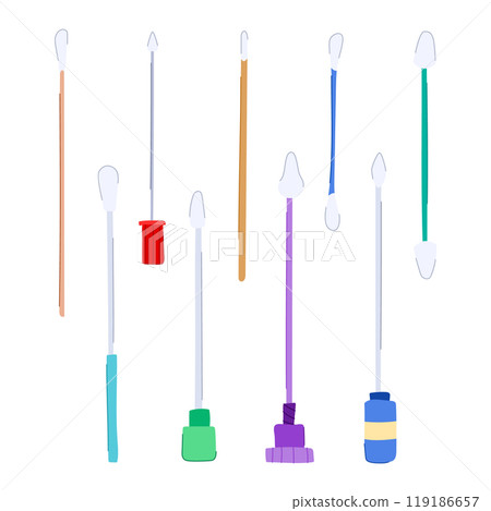 sterile swab set cartoon vector illustration 119186657