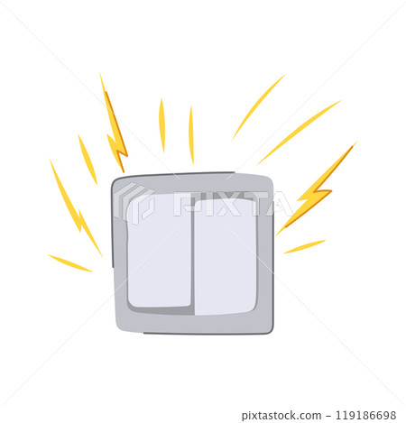 overload short circuit fire cartoon vector illustration overload short circuit fire cartoon vector illustration 119186698