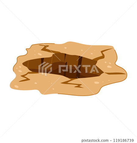 cavity pit cartoon vector illustration 119186739
