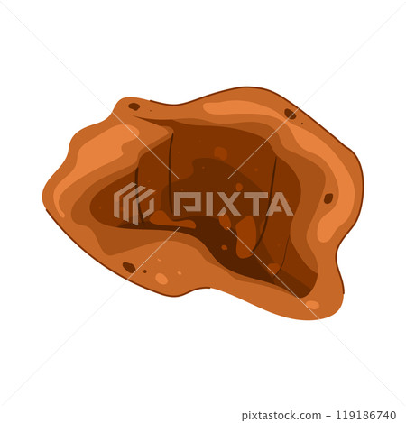 excavation pit cartoon vector illustration 119186740