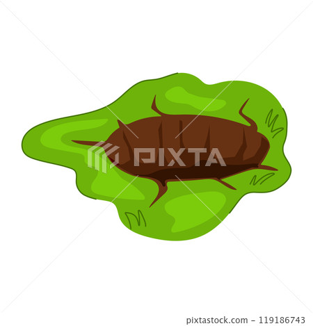 quarry pit cartoon vector illustration 119186743
