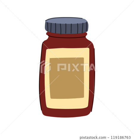 pharmacy pill bottle cartoon vector illustration 119186763