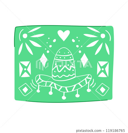 festive papel picado cartoon vector illustration 119186765
