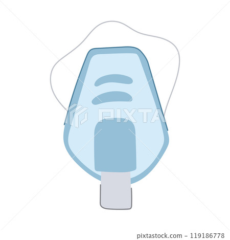 portable oxygen mask cartoon vector illustration 119186778