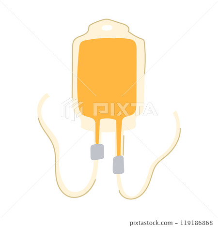 treatment iv drip bag cartoon vector illustration 119186868