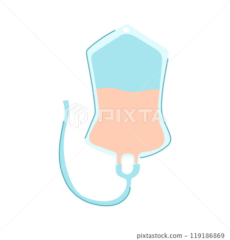 patient iv drip bag cartoon vector illustration 119186869