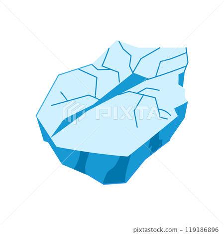 climate ice crack cartoon vector illustration 119186896
