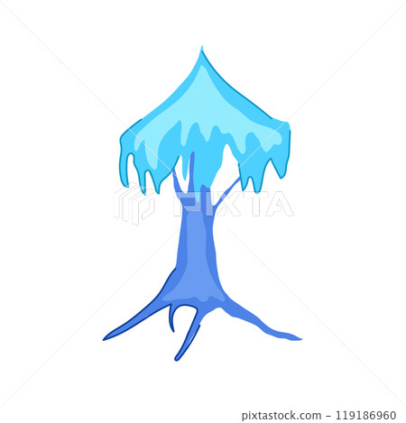 majestic fantasy magic tree cartoon vector illustration 119186960