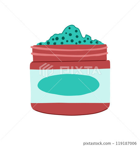 glow exfoliating scrub cartoon vector illustration 119187006