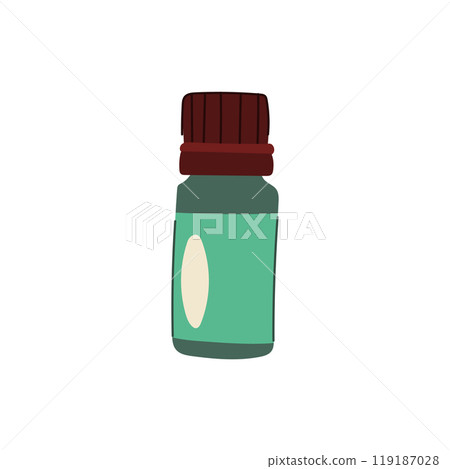 aromatherapy essential oil bottle cartoon vector illustration 119187028