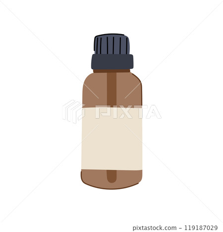natural essential oil bottle cartoon vector illustration 119187029