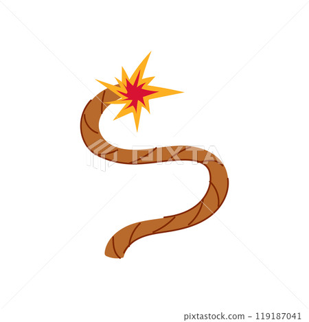 trigger dynamite fuse cartoon vector illustration 119187041