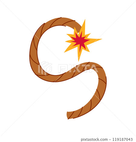 volatile dynamite fuse cartoon vector illustration 119187043