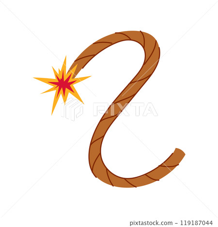 flammable dynamite fuse cartoon vector illustration 119187044