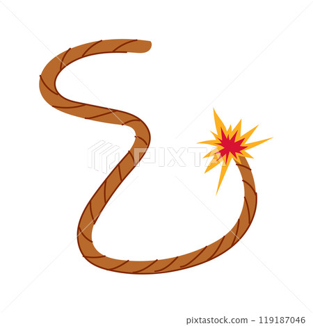 combustion dynamite fuse cartoon vector illustration 119187046