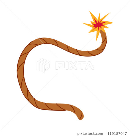 detonation dynamite fuse cartoon vector illustration 119187047