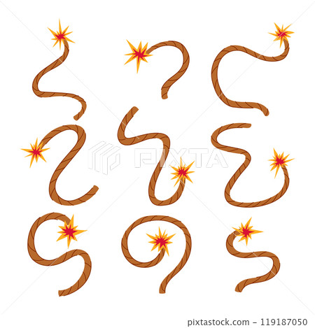 dynamite fuse set cartoon vector illustration dynamite fuse set cartoon vector illustration 119187050