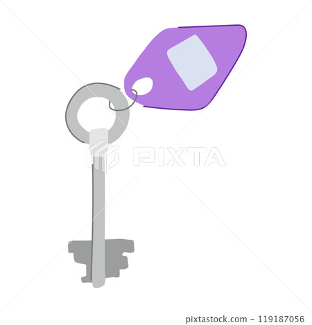 room door key hotel cartoon vector illustration 119187056