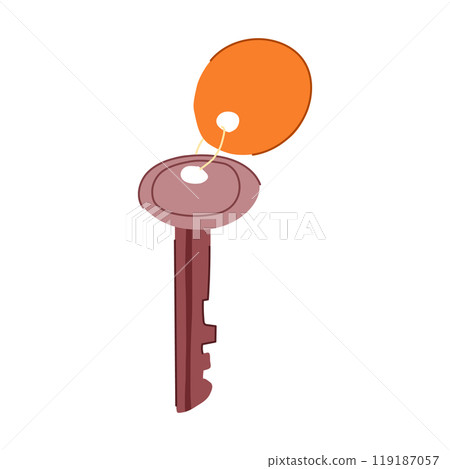 security door key hotel cartoon vector illustration 119187057