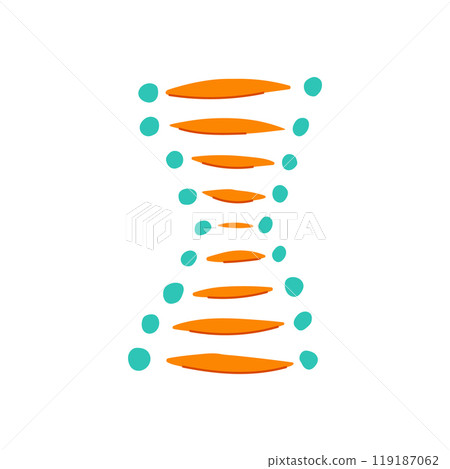 transcription dna spiral cartoon vector illustration 119187062