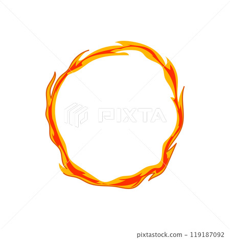 wild circle fire cartoon vector illustration 119187092