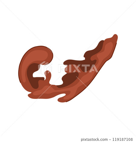 cocoa chocolate splash cartoon vector illustration 119187108