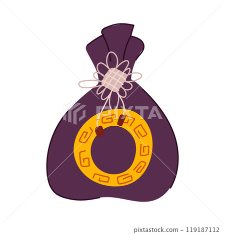 money chinese lucky bag cartoon vector illustration 119187112
