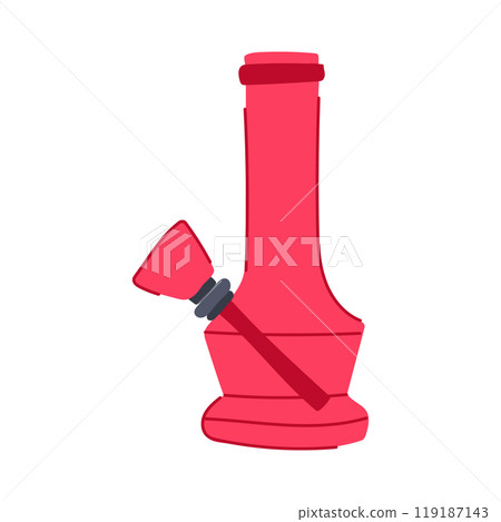 flower bong cannabis cartoon vector illustration 119187143