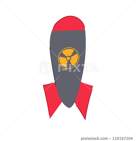nagasaki atomic bomb cartoon vector illustration 119187204