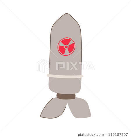 detonation atomic bomb cartoon vector illustration 119187207