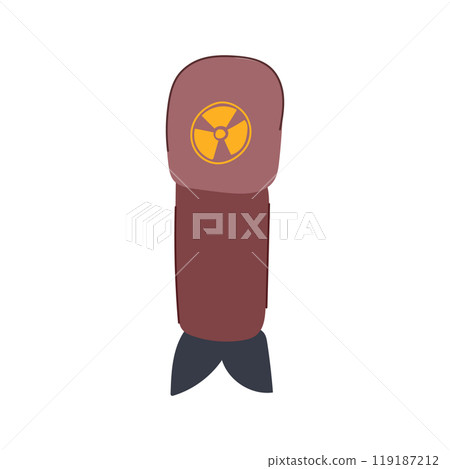 radiation atomic bomb cartoon vector illustration 119187212