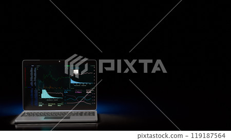 The Notebook and chart for Business concept 3d rendering. 119187564
