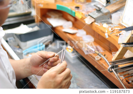 Gyeongsangnam-do, Jinju-si, Republic of Korea, October 11, 2024: Mr. Kim Myeong-su, the CEO of Jeonggeumgil Metalworking, is a person who lends gold to film companies. 119187873