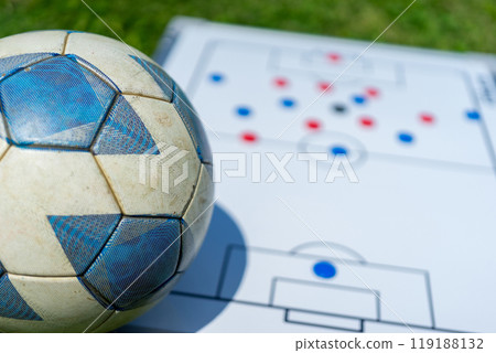Soccer ball and strategy board 119188132