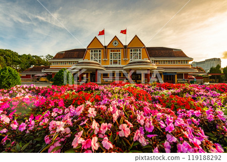 An old railway station in Dalat, Vietnam. 119188292