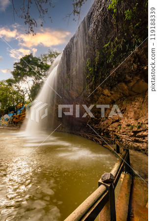 Prenn waterfall. Beautiful Prenn waterfall in Vietnam 119188339