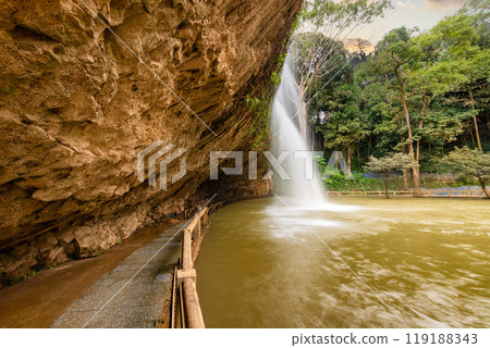 Prenn waterfall. Beautiful Prenn waterfall in Vietnam 119188343