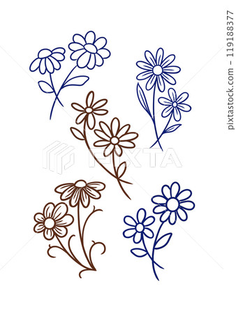 簡單的雛菊花插畫 簡單的雛菊花插畫 119188377