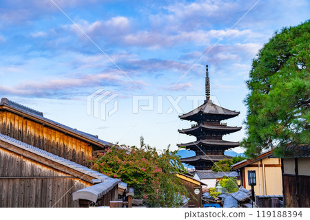 日本房屋街景、京都街景、五層寶塔 119188394